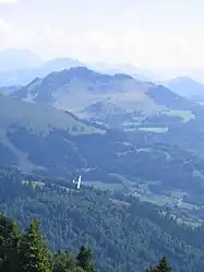 The Pointe de Miribel, the highest point in Habère-Lullin, seen from Mont Forchat