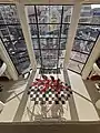 Main lobby of INSEEC's urban Campus in Lyon, inside the Citroën building (view from the third floor).