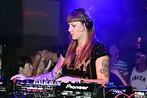 Miss Kittin performing at Amnesia, 2012