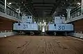 Two landing craft in the well deck of Mistral