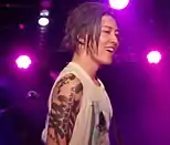 Miyavi performing at A38 in Budapest, 2017