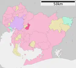 Location of Miyoshi in Aichi Prefecture