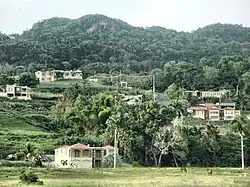 Mountains and homes in Moca