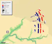 Day 3, Phase 2. showing khalid's attack on flank of Byzantine left centre with his mobile guard.