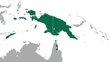 New Guinea, Maluku, and northern Queensland