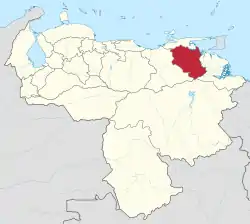 Location within Venezuela