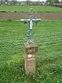 A cross from the Santiago de Compostela pilgrimage.