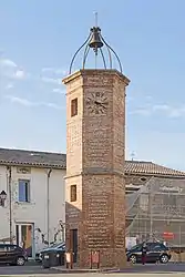 The clock tower in Mondonville