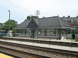 Mont Clare Metra station located near Grand Avenue and Sayre Avenue.