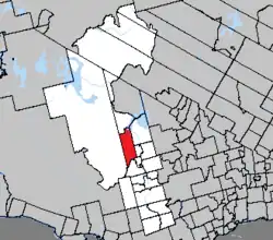 Location within La Vallée-de-la-Gatineau RCM