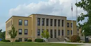 The Montgomery County Courthouse in Montgomery City