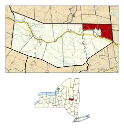 Location within Montgomery County and the state of New York.