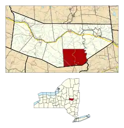 Location in Montgomery County and the state of New York.