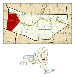 Location in Montgomery County and the state of New York.