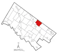 Location of Montgomery Township in Montgomery County