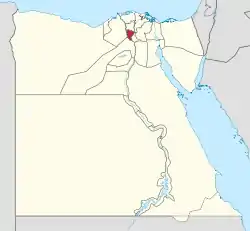 Monufia Governorate on the map of Egypt