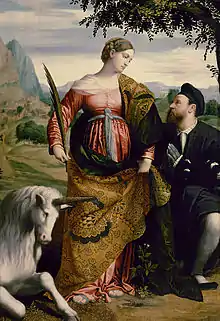 Saint Justina with the Unicorn, circa 1530, by Moretto da Brescia