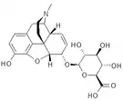 Chemical structure of morphine-6-glucuronide.