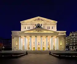 Bolshoi Theatre in Moscow, Russia; home to the Bolshoi Ballet