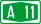 A11 motorway shield