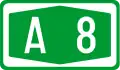 A8 motorway shield