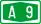 A9 motorway shield