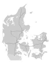 Motorways in Denmark.