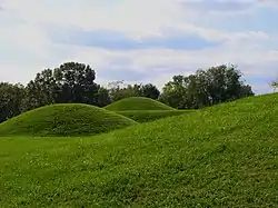 Hopewell mounds from the Mound City Group in Ohio