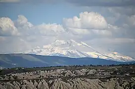 Mt. Erciyes (3916 m), the highest mountain in Cappadocia