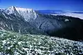 Mount Jōnen where it snowed from Mount Chō