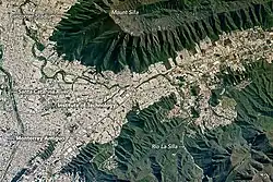 Cerro de la Silla and Monterrey from space