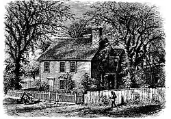 Mowry Tavern, ca. 1650, in Providence near North Burial Ground (demolished c.1900)