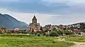 Mtskheta and Svetitskhoveli Cathedral panorama