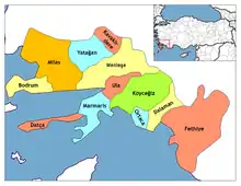 Districts of Muğla