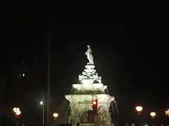 Fountain in action at night