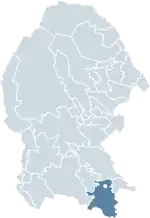 Location of Saltillo within the municipality