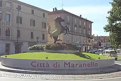 The Prancing Horse, symbol of Ferrari, which has its headquarters in Maranello