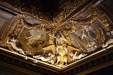 Baroque festoons on the boiserie of a room from the Hôtel Colbert de Villacerf, now in the Musée Carnavalet, Paris, unknown architect, sculptor and painter, c.1650