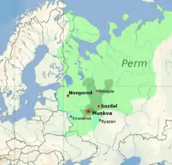 Growth of Muscovy from 1390 to 1525