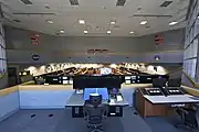 Interior of the recently renovated firing room 1 in 2018.