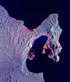 A space radar image of the Rabaul Volcano