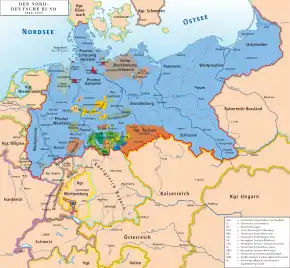 Map of the North German Confederation