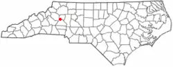 Location of Bethlehem, North Carolina