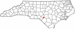 Location of Dundarrach, North Carolina