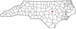 Location of Micro, North Carolina