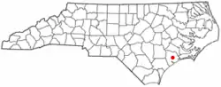 Location of Pumpkin Center, North Carolina