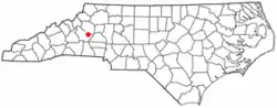 Location of Rutherford College, North Carolina