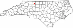 Location of Walnut Cove, North Carolina