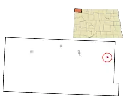 Location of Noonan, North Dakota