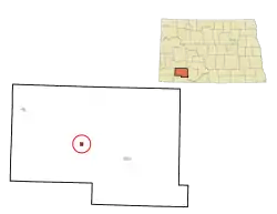 Location of Regent, North Dakota